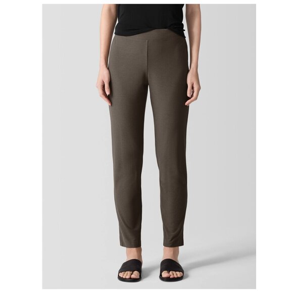 Eileen Fisher | Washable Stretch Crepe Slim Pant - Picture 2 of 13